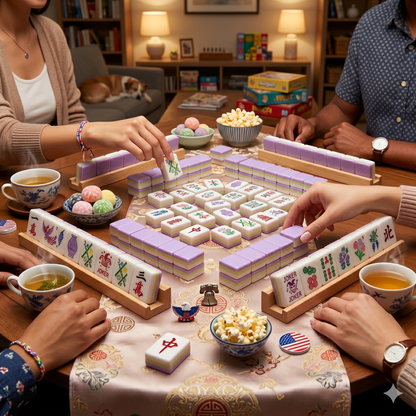 Inkmını™ Light Purple Mahjong Tiles